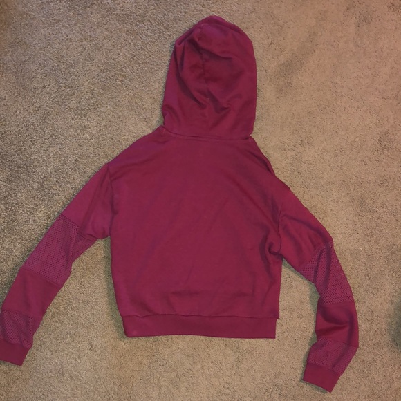 PINK Cropped Mesh Sweatshirt - Picture 5 of 6